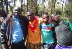 FAFU youth with their patron, Simeon Ajigo during a camp